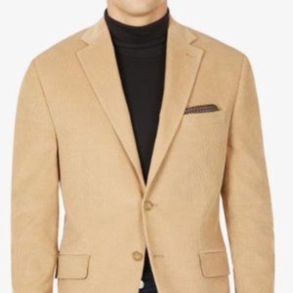 Michael Kors Men's Modern-Fit Corduroy Blazer Carmel - Picture 1 of 3